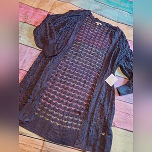 Women's Open Knit Cardigan Sweater